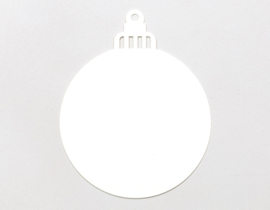 kerstbal label groot
