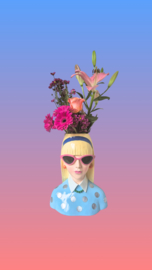 Vaas lady met bloemen