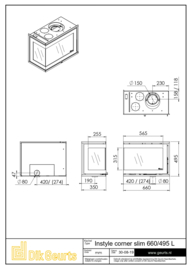 DIK GEURTS INSTYLE CORNER SLIM 660/495 links of rechts