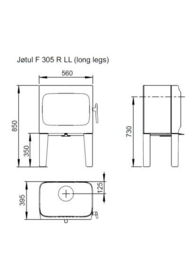 Jotul F305R LL Wit Emaille