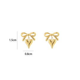 YOU | Cute Bow Earrings Gold
