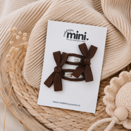 MINI | BO Bows Clips Brown