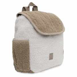 JOLLEIN | Backpack Colourblocking - Teddy Soft Beige Naturel Mixed