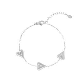 YOU | Festive Hearts Bracelet Silver