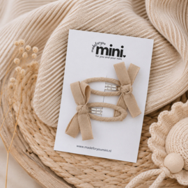 MINI | BO Bows Clips Beige