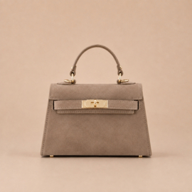 YOU | GRACE Leather Bag Taupe Suede