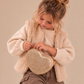 MINI | LAUREN Heart Bag Gold Glitter