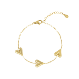 YOU | Festive Hearts Bracelet Gold
