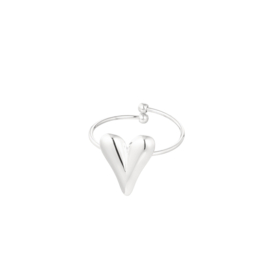 YOU | CHARM Heart Ring Silver