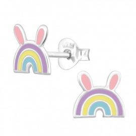 MINI | Silver Rainbow Bunny