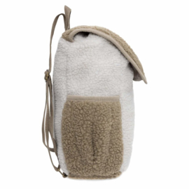 JOLLEIN | Backpack Colourblocking - Teddy Soft Beige Naturel Mixed