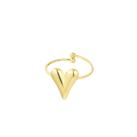 YOU | CHARM Heart Ring Gold