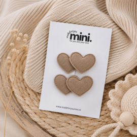 MINI | EMILY Hearts Clips Nude