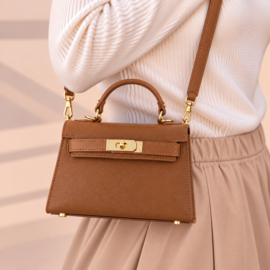 YOU | GRACE Leather Bag Cognac
