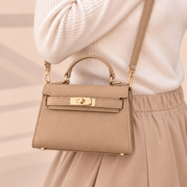 YOU | GRACE Leather Bag Biscuit