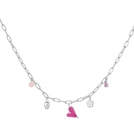 SPRING Charm Necklace Silver