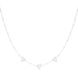 YOU | Festive Hearts Necklace Silver