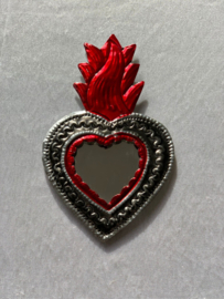Milagro: corazón de hojalata (con espejo) / Heart made of tin (with mirror)