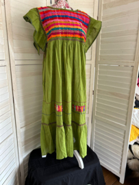 Ethnic boho dress green