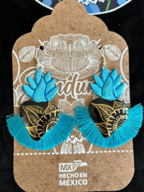 Blue milagrito earrings