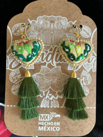 Green earrings