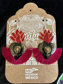 Red milagrito earrings