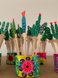 Handcrafted wooden snack picks