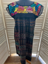 Black huipil with embroidery