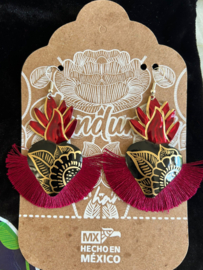 Red milagro earrings