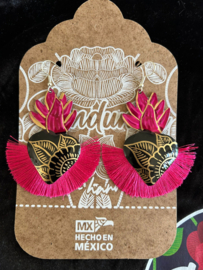 Pink milagrito earrings