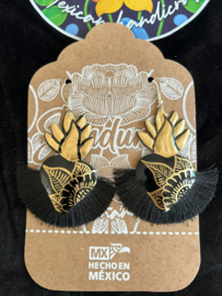 Black milagrito earrings