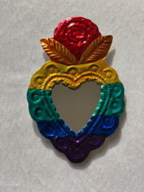 Milagro: corazón de hojalata (con espejo) / Heart made of tin (with mirror)
