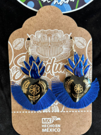 Blue milagrito earrings