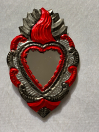 Milagro: corazón de hojalata (con espejo) / Heart made of tin (with mirror)