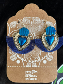 blue earrings