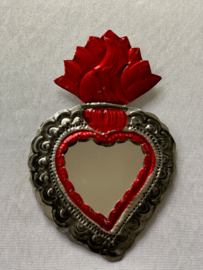 Milagro: corazón de hojalata (con espejo) / Heart made of tin (with mirror)