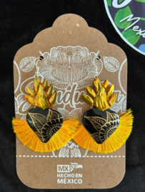 Yellow milagrito earrings