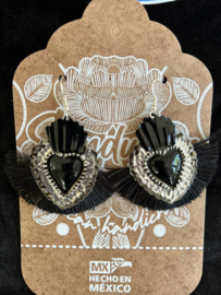 Black milagrito earrings