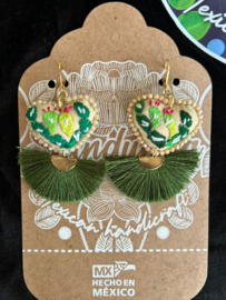 Green earrings