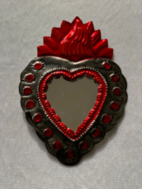 Milagro: corazón de hojalata (con espejo) / Heart made of tin (with mirror)
