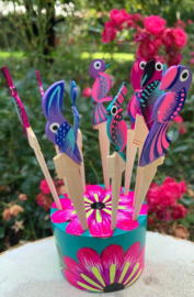 Handcrafted wooden snack picks