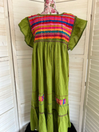 Ethnic boho dress green