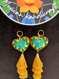 Yellow heart  earrings