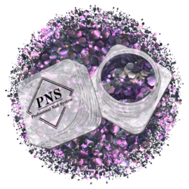 PNS Nail Art Glitter 84 Mix Mat & Shiny Groen - Roze