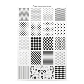 Moyra Stamping Plate 156 Basic + Gratis Try-on plate Sheet