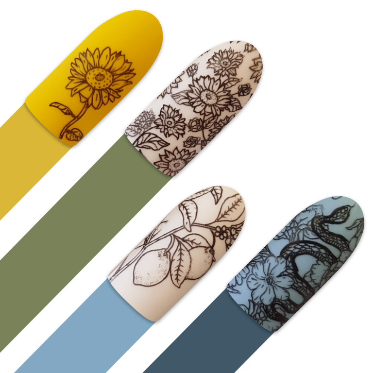 Moyra Stamping Plate 153 MArgaret-Island + Gratis Try-on plate Sheet