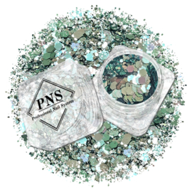 PNS Glitter 45 – Groen/ Zilver Mix & Chameleon Nail Art Glitter