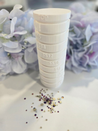 3D Strass Sorteertoren Wit – SS4 t/m SS20