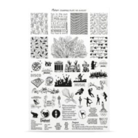 Moyra Stamping Plate 145 August + Gratis Try-on plate Sheet
