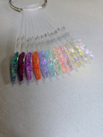 PNS Nail Art Glitter Box 74–83 – Mix Mat & Shiny (Iridescent Effect)